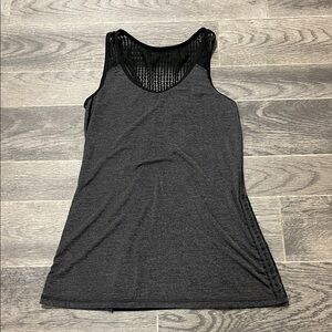 Lululemon Tie and Fly Black Mesh Tank Top